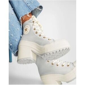 Converse Chuck Taylor All Star Platform Chunky Heel Emo Boots Womens Size 9